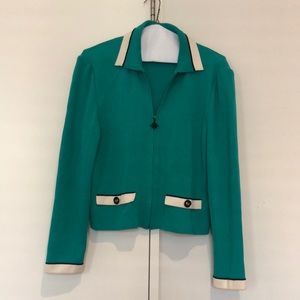 St John green zip sweater